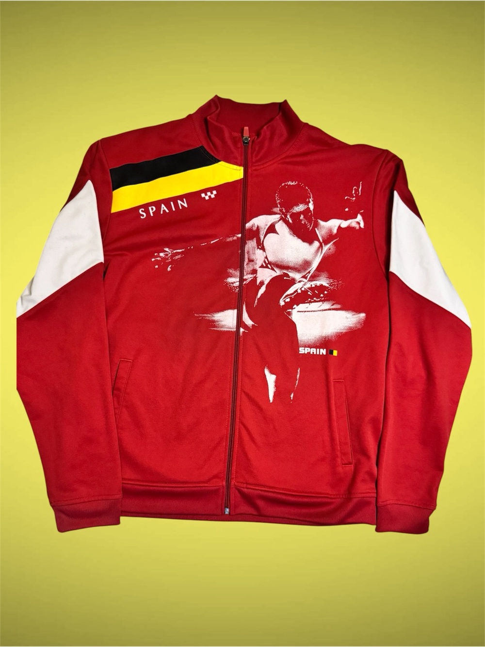 Barcelona Spain Soccer Football Graphic Track Jacket - Men's Zip-Up Sz XL
